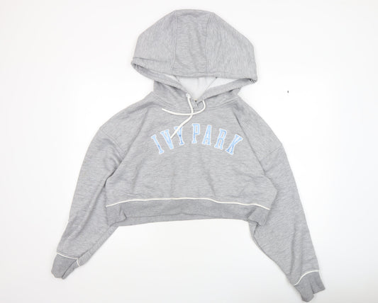 Womens UK Size M IVY PARK Grey Pullover Hoodie