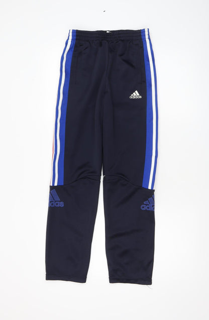 Boys UK Size 13-14 Years adidas Regular Fit Jogger Blue Trousers