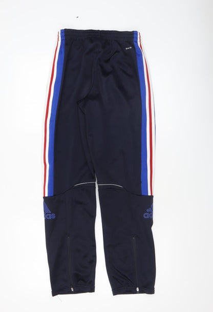 Boys UK Size 13-14 Years adidas Regular Fit Jogger Blue Trousers