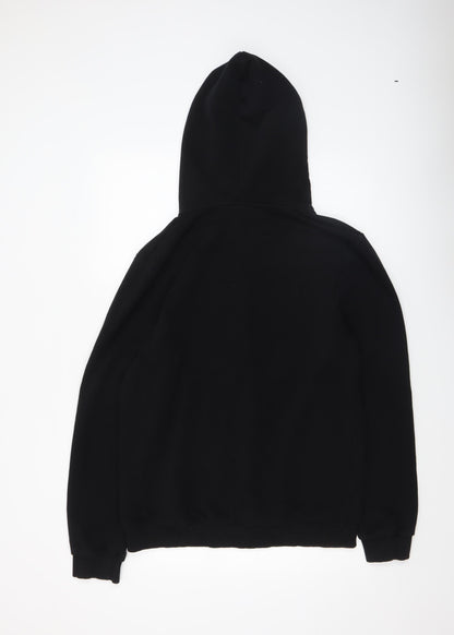 Unisex Adults UK Size 14 Hype Black Full Zip Hoodie
