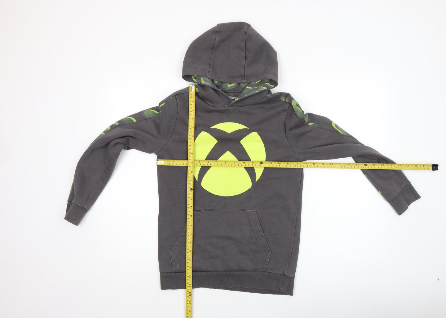 Boys UK Size 11-12 Years Xbox Grey Pullover Hoodie
