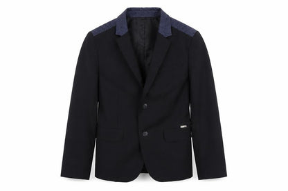 Junior Gaultier Boys Black Wool Blend Single-Breasted Blazer 10 Years