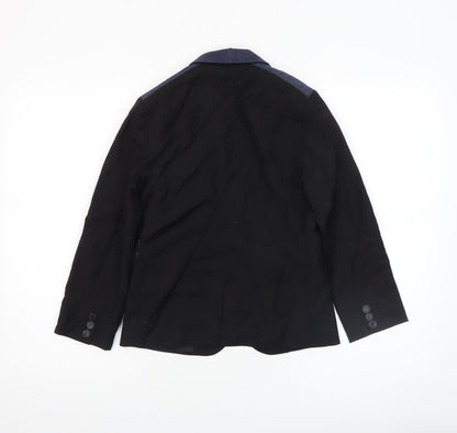 Junior Gaultier Boys Black Wool Blend Single-Breasted Blazer 10 Years