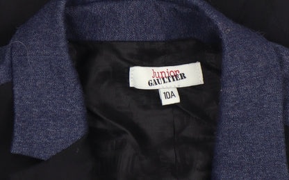 Junior Gaultier Boys Black Wool Blend Single-Breasted Blazer 10 Years