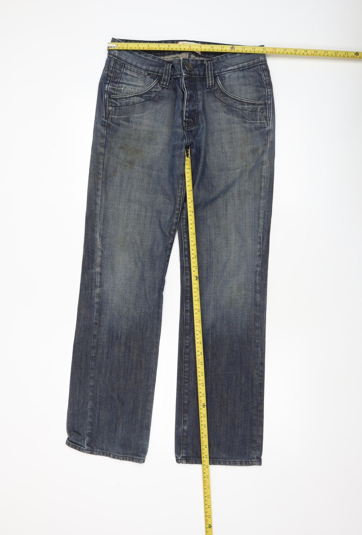 Mens UK Size M Firetrap Regular Fit Straight Blue Jeans