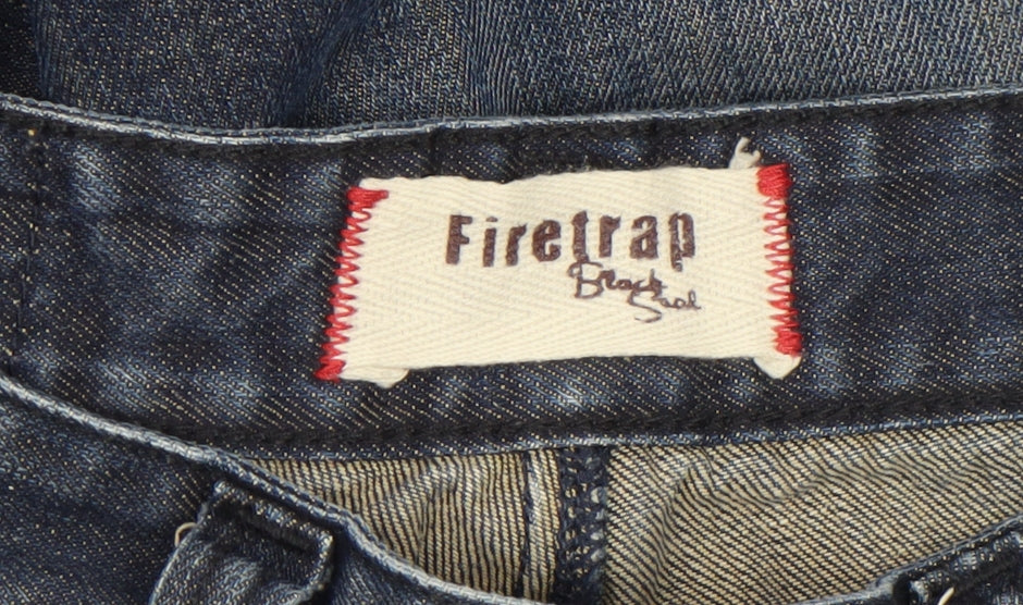 Mens UK Size M Firetrap Regular Fit Straight Blue Jeans