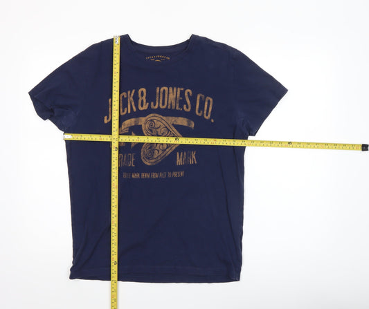 Mens UK Size S JACK & JONES Blue  T-Shirt