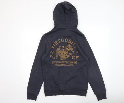 Mens UK Size XS Reebok Black Pullover Hoodie