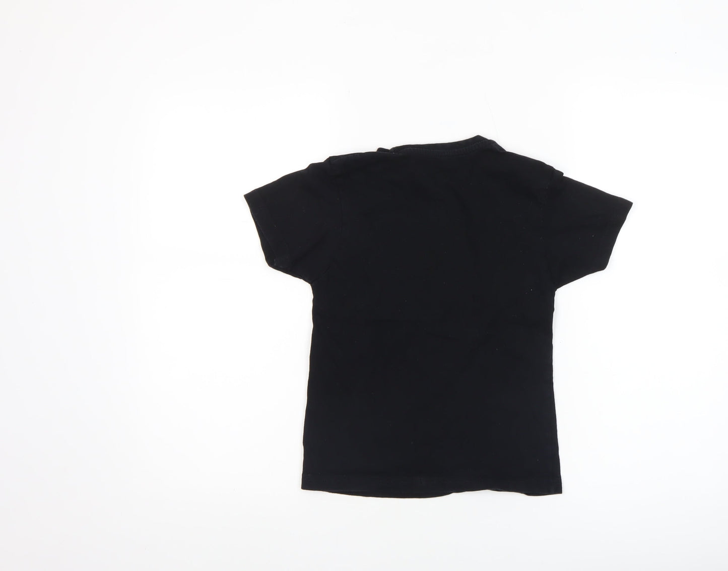 Boys UK Size 8 Years Avomarks Black Basic T-Shirt