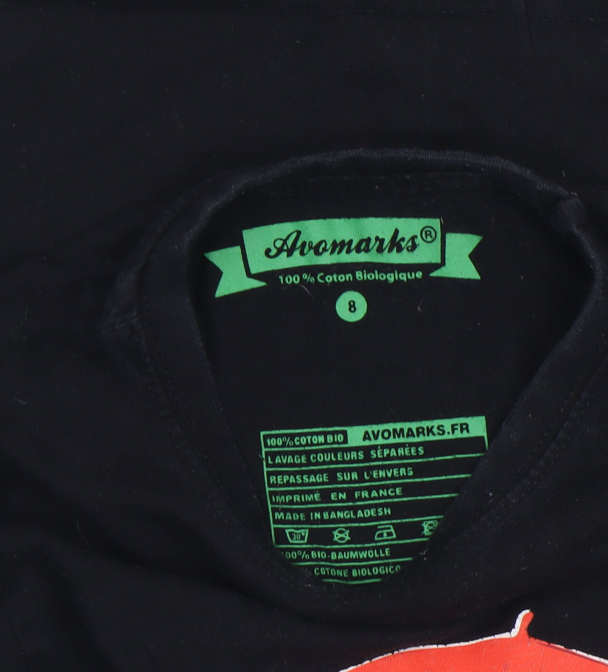 Boys UK Size 8 Years Avomarks Black Basic T-Shirt