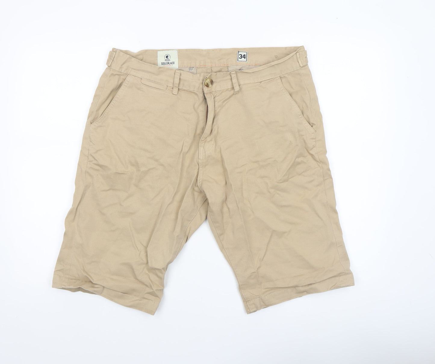 Mens UK Size L SoulCal&Co Regular Fit Chino Shorts