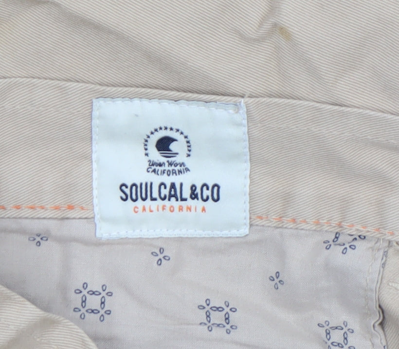 Mens UK Size L SoulCal&Co Regular Fit Chino Shorts
