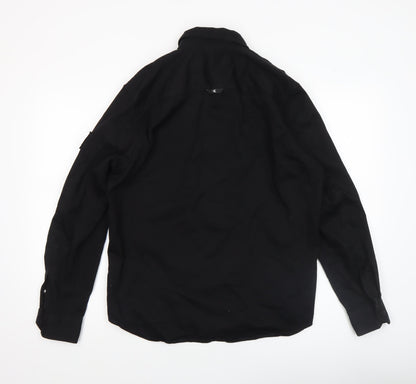 Calvin Klein Jeans Men's Black Relaxed Fit Button-Up Shirt Size S