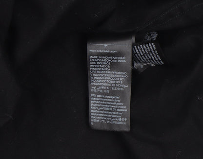 Calvin Klein Jeans Men's Black Relaxed Fit Button-Up Shirt Size S
