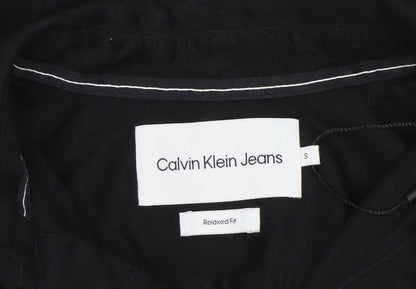 Calvin Klein Jeans Men's Black Relaxed Fit Button-Up Shirt Size S
