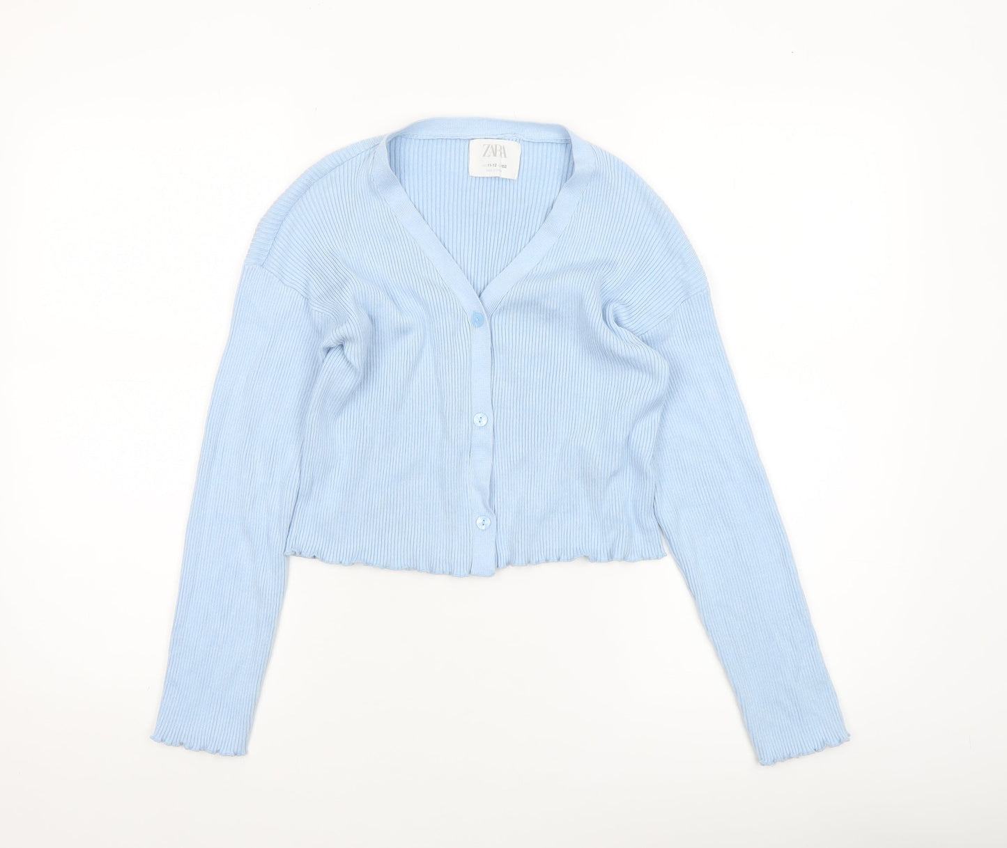 Girls UK Size 11-12 Years Zara Blue Cardigan Jumper
