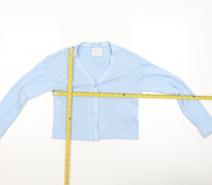Girls UK Size 11-12 Years Zara Blue Cardigan Jumper