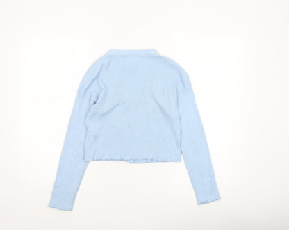 Girls UK Size 11-12 Years Zara Blue Cardigan Jumper