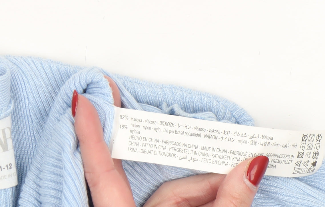 Girls UK Size 11-12 Years Zara Blue Cardigan Jumper