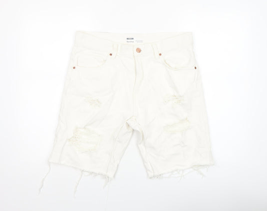 Mens UK Size M Bershka Regular Fit Shorts Shorts