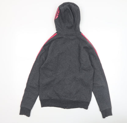 Womens UK Size XS adidas Grey Full Zip Hoodie