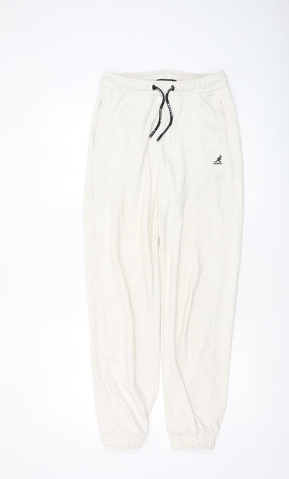 Womens UK Size 8 Kangol Regular Fit Jogger Ivory Trousers