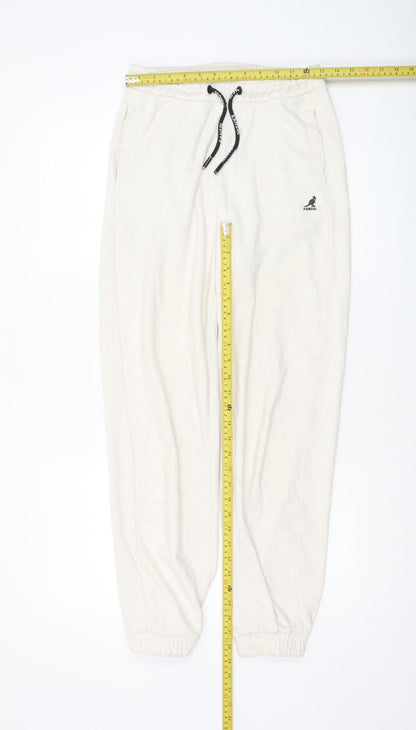 Womens UK Size 8 Kangol Regular Fit Jogger Ivory Trousers