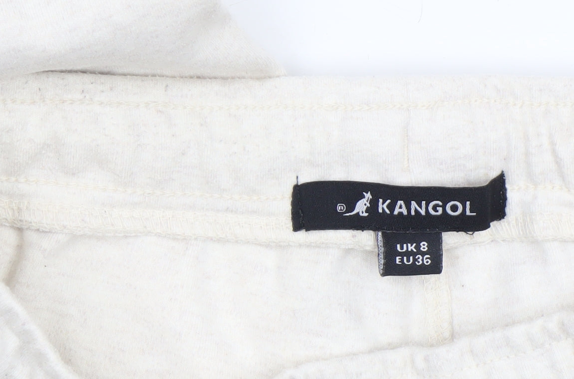 Womens UK Size 8 Kangol Regular Fit Jogger Ivory Trousers
