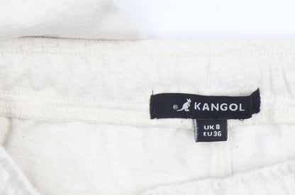 Womens UK Size 8 Kangol Regular Fit Jogger Ivory Trousers