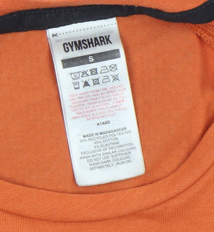 Mens UK Size S Gymshark Orange Gym & Training Running & Jogging Bodybuilding T-S