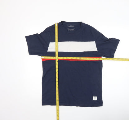 Mens UK Size S Pull&Bear Blue  T-Shirt