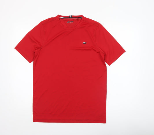 Mens UK Size M Tommy Hilfiger Red Running & JoggingGym & Training T-Shirt