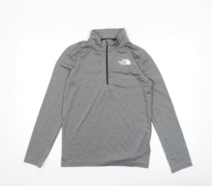 The North Face Boys Grey L 1/4 Zip Pullover Active Top