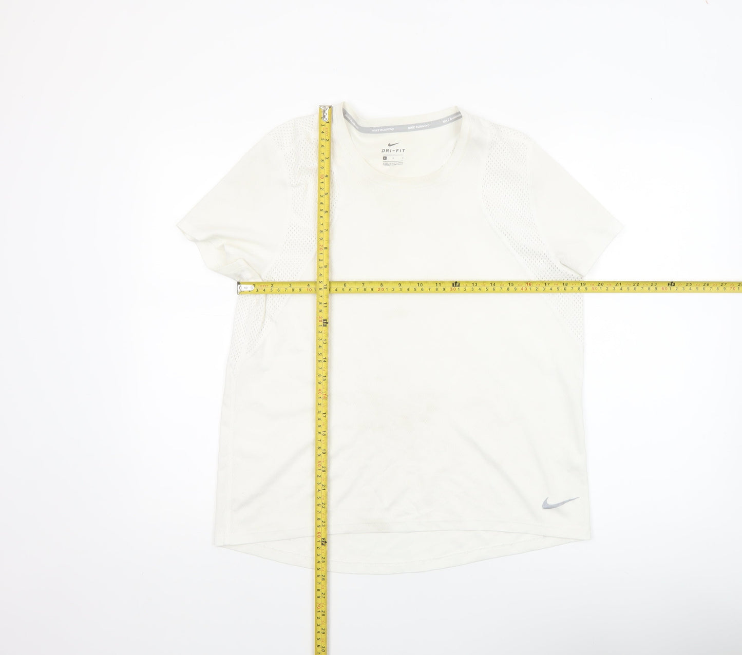 Womens UK Size L Nike White Running & JoggingGym & TrainingFitness T-Shirt