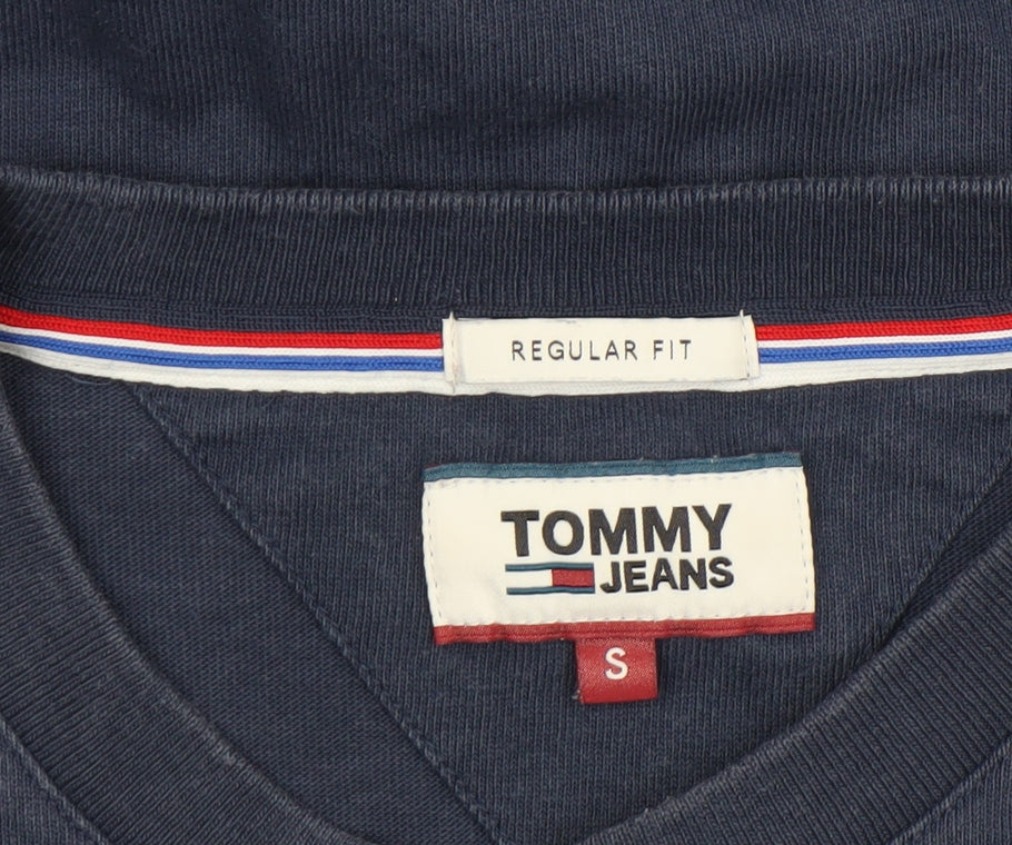 Mens UK Size S Tommy Jeans Blue  T-Shirt