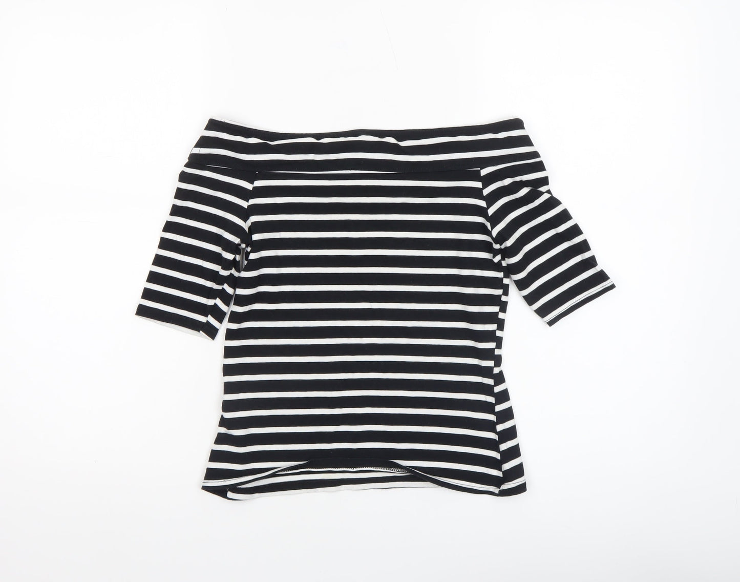 Womens UK Size 8 River Island Black Basic T-Shirt