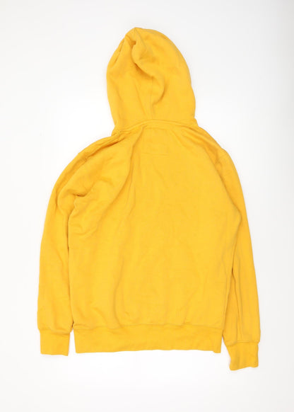 Mens UK Size S Pull & Bear Yellow Pullover Hoodie