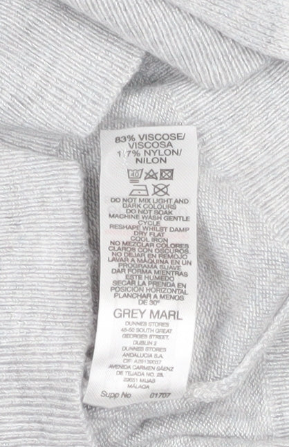 Womens UK Size M Dunnes Stores Grey Pullover Jumper