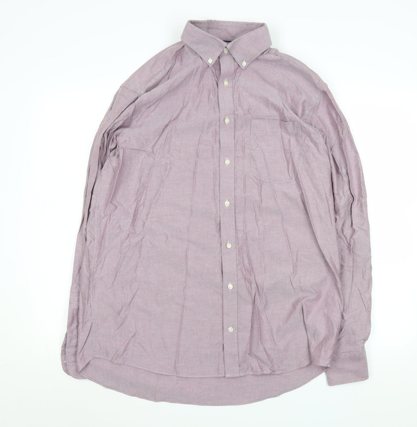 Mens UK Collar Size L Marks and Spencer Smart Purple  Dress Shirt
