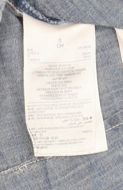 Girls UK Size 7 Years Gap Blue Basic Button-Up