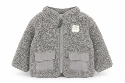 H&M Unisex Baby Grey Fleece Full Zip Basic Jacket 6-9 Months