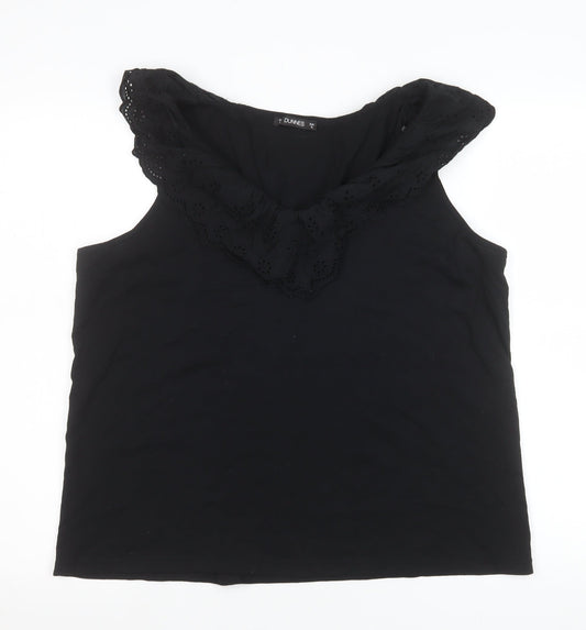 Womens UK Size XL Dunnes Stores Black Basic Tank
