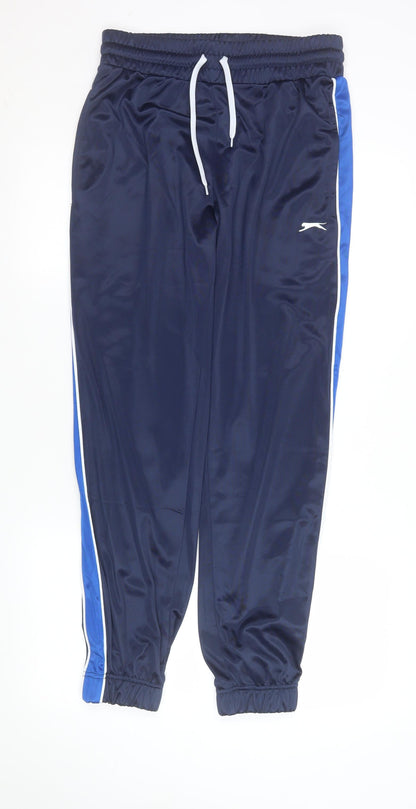 Mens UK Size S Slazenger Regular Fit Track Pants Blue Trousers