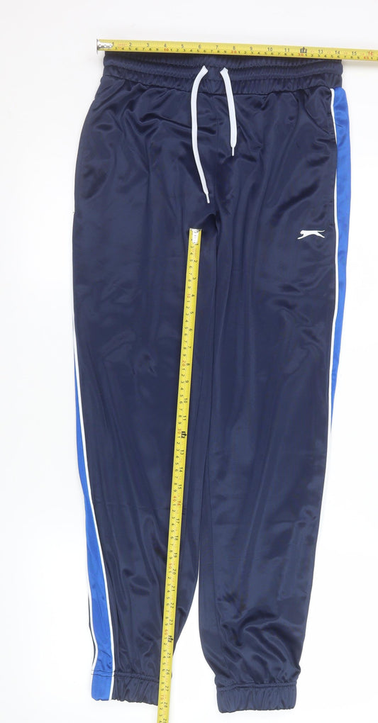 Mens UK Size S Slazenger Regular Fit Track Pants Blue Trousers