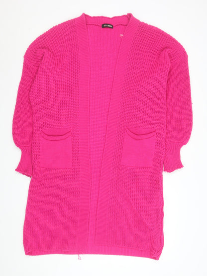Womens UK Size 10 QED London Pink Cardigan Jumper