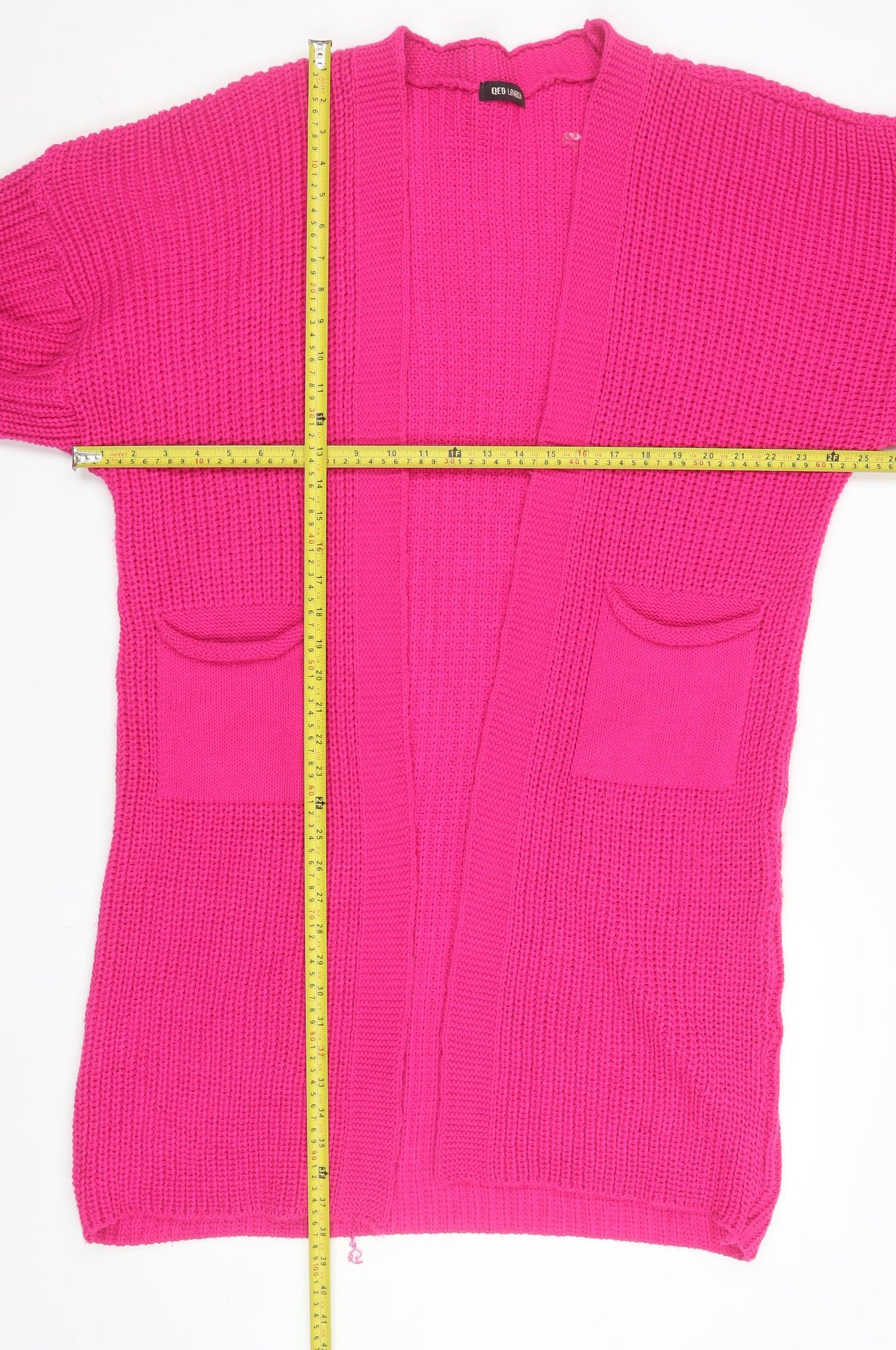 Womens UK Size 10 QED London Pink Cardigan Jumper