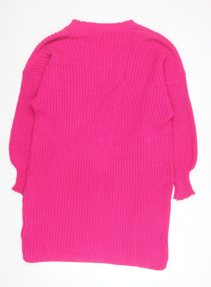 Womens UK Size 10 QED London Pink Cardigan Jumper