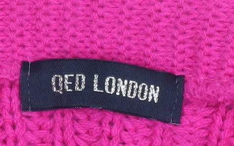 Womens UK Size 10 QED London Pink Cardigan Jumper