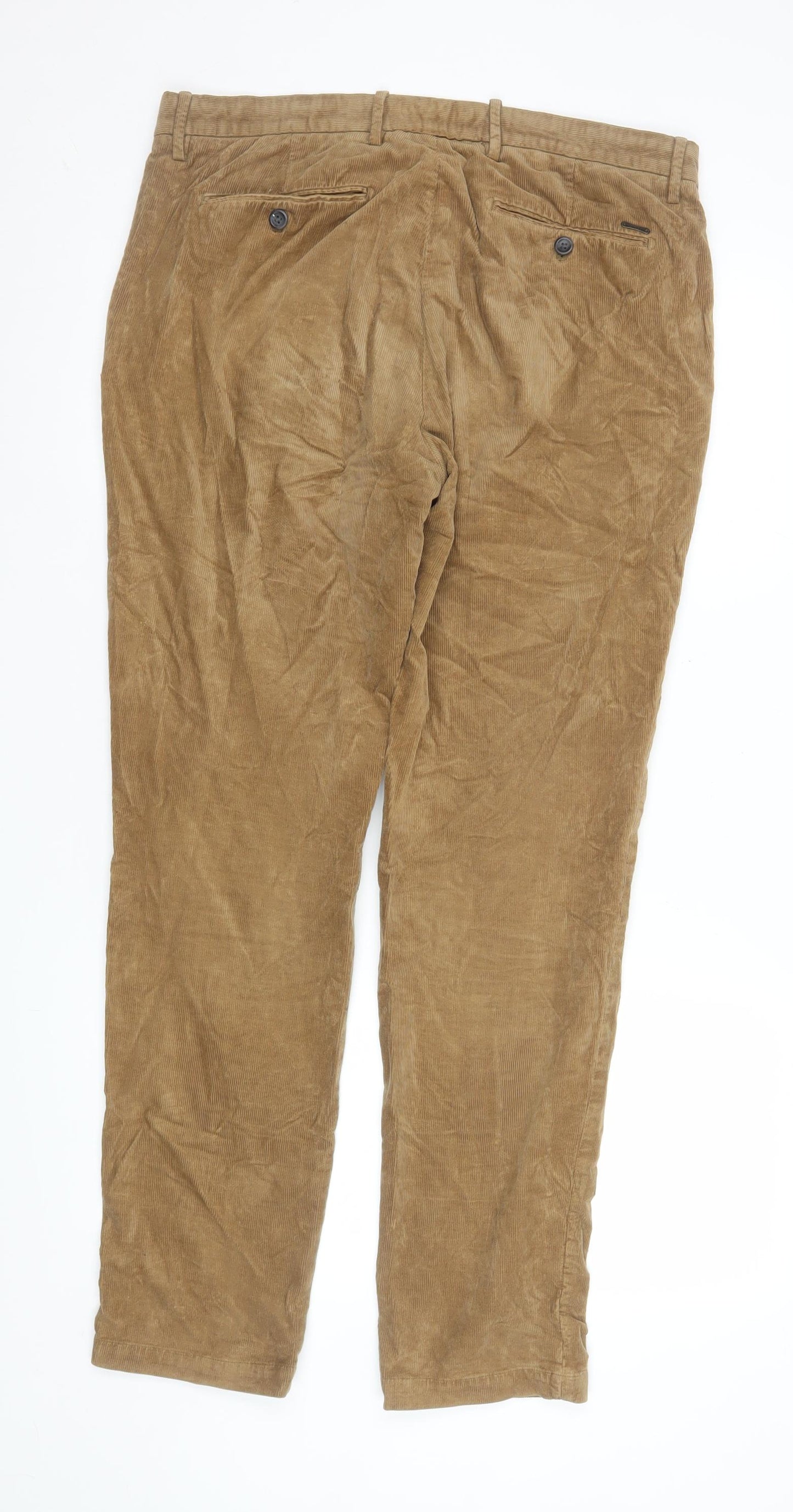 Womens UK Size 12 Massimo Dutti Regular Fit Chino Beige Trousers