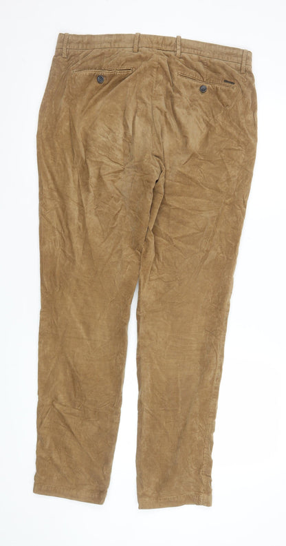 Womens UK Size 12 Massimo Dutti Regular Fit Chino Beige Trousers